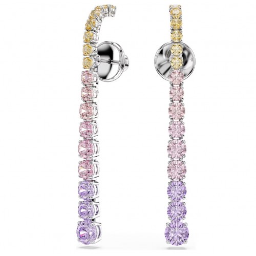 SWAROVSKI Σκουλαρίκια-σταγόνα Matrix Στρογγυλή Κοπή, Πολύχρωμα, Επιμετάλλωση ροδίου 5751195