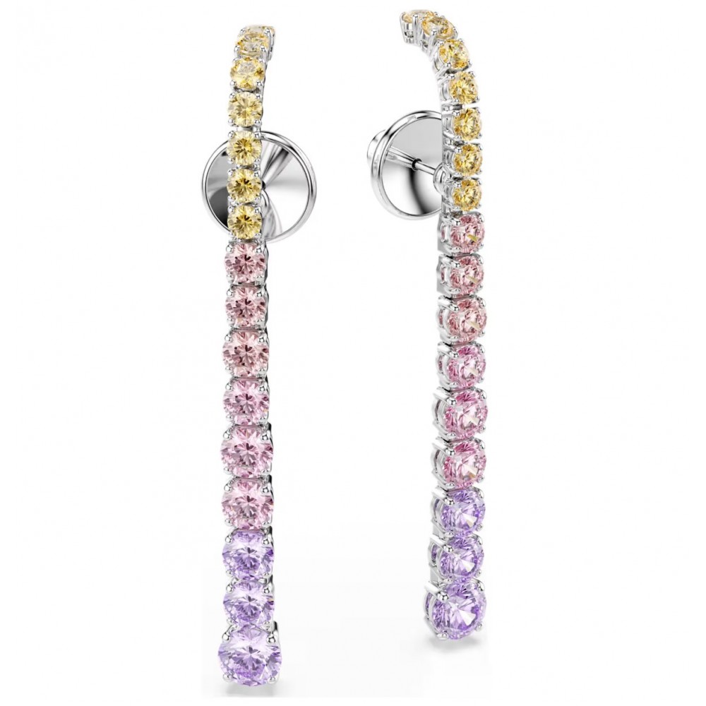 SWAROVSKI Σκουλαρίκια-σταγόνα Matrix Στρογγυλή Κοπή, Πολύχρωμα, Επιμετάλλωση ροδίου 5751195