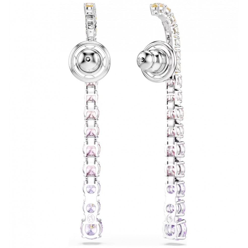 SWAROVSKI Σκουλαρίκια-σταγόνα Matrix Στρογγυλή Κοπή, Πολύχρωμα, Επιμετάλλωση ροδίου 5751195