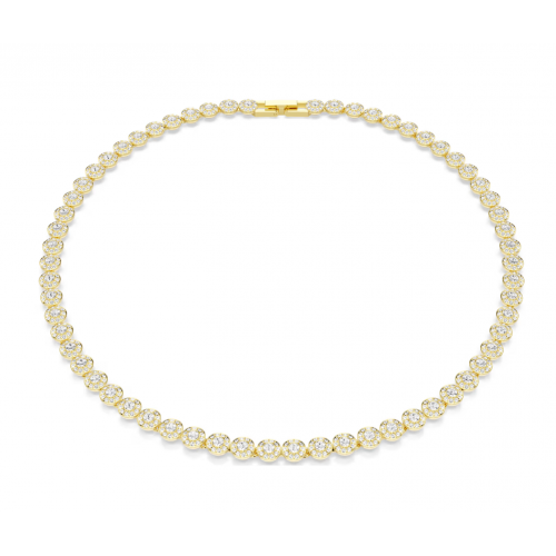 SWAROVSKI Una Angelic Κολιέ Στρογγυλή Κοπή, Λευκό, Επιμετάλλωση σε Χρυσό Τόνο 5751560