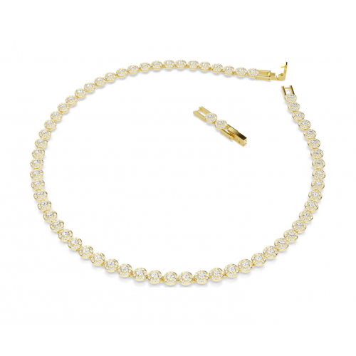 SWAROVSKI Una Angelic Κολιέ Στρογγυλή Κοπή, Λευκό, Επιμετάλλωση σε Χρυσό Τόνο 5751560