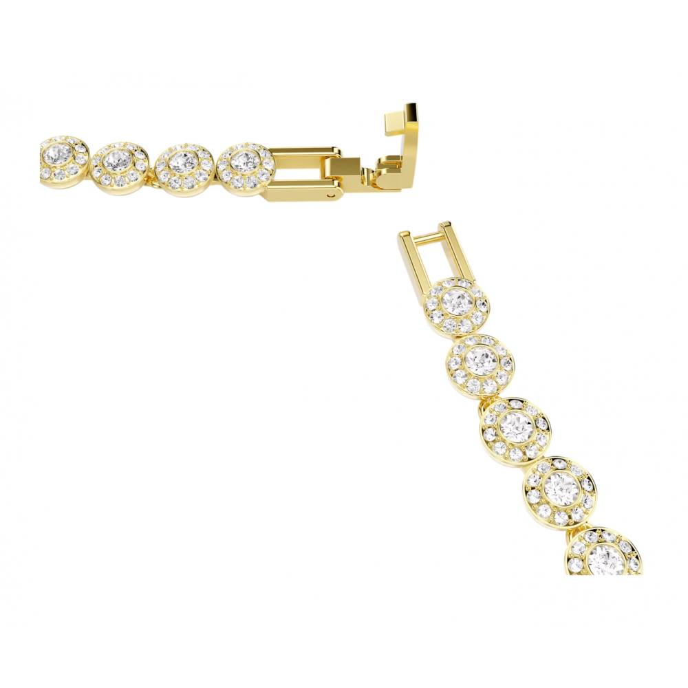 SWAROVSKI Una Angelic Κολιέ Στρογγυλή Κοπή, Λευκό, Επιμετάλλωση σε Χρυσό Τόνο 5751560