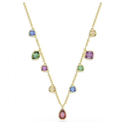 SWAROVSKI Κολιέ imber Μίξη κοπών, Πολύχρωμο, Επιμετάλλωση σε χρυσό 18K 5753274