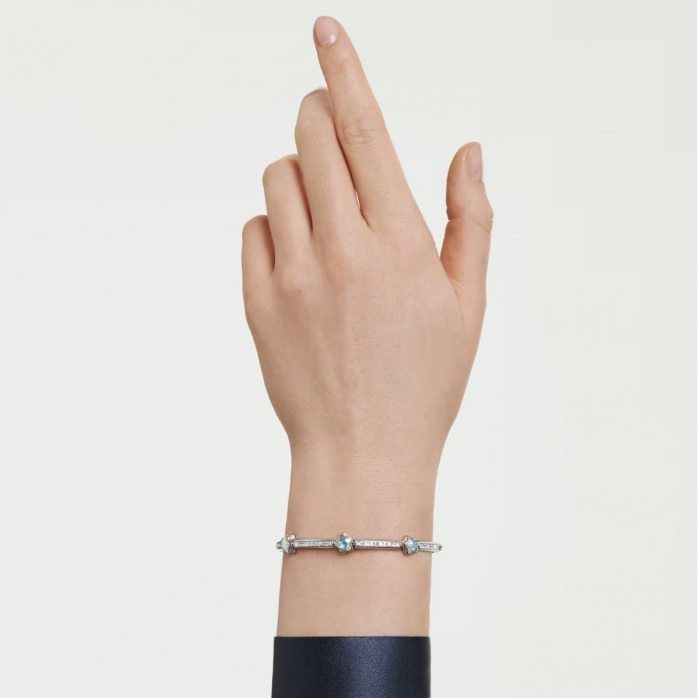 SWAROVSKI Chroma Άκαμπτο Βραχιόλι, Αστέρι, Λευκό, Μίξη Κοπών, Επιμετάλλωση Ροδίου 5754178
