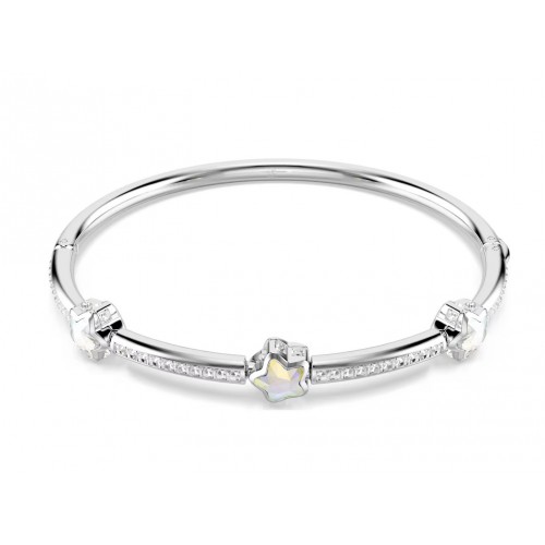 SWAROVSKI Chroma Άκαμπτο Βραχιόλι, Αστέρι, Λευκό, Μίξη Κοπών, Επιμετάλλωση Ροδίου 5754178