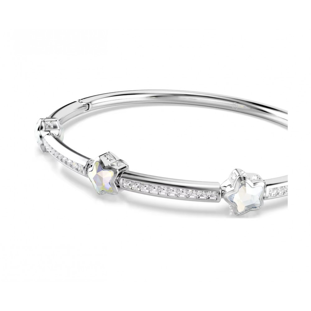 SWAROVSKI Chroma Άκαμπτο Βραχιόλι, Αστέρι, Λευκό, Μίξη Κοπών, Επιμετάλλωση Ροδίου 5754178