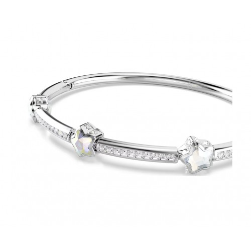 SWAROVSKI Chroma Άκαμπτο Βραχιόλι, Αστέρι, Λευκό, Μίξη Κοπών, Επιμετάλλωση Ροδίου 5754178