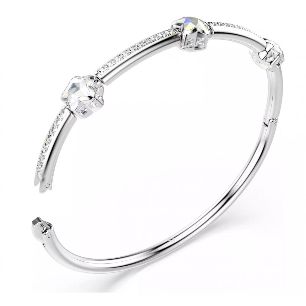 SWAROVSKI Chroma Άκαμπτο Βραχιόλι, Αστέρι, Λευκό, Μίξη Κοπών, Επιμετάλλωση Ροδίου 5754178