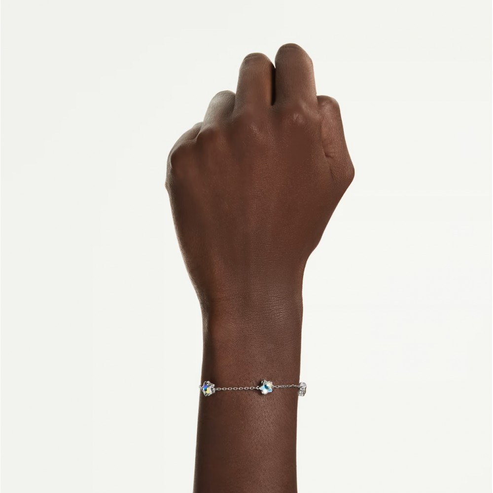 SWAROVSKI Chroma Βραχιόλι, Αστέρι, Λευκό, Μίξη Κοπών, Επιμετάλλωση Ροδίου 5754185