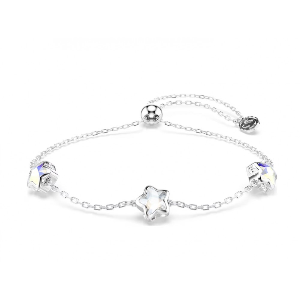 SWAROVSKI Chroma Βραχιόλι, Αστέρι, Λευκό, Μίξη Κοπών, Επιμετάλλωση Ροδίου 5754185