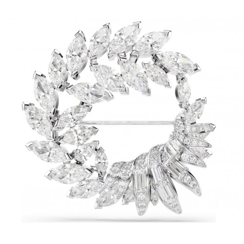 SWAROVSKI Καρφίτσα Mesmera, Marquise κοπή, Λευκό, Επιμετάλλωση ροδίου 5754566