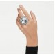 SWAROVSKI Una Angelic Coctail Δαχτυλίδι, Cushion Κοπή, Λευκό, Επιμετάλλωση Ρουθηνίου 5760118