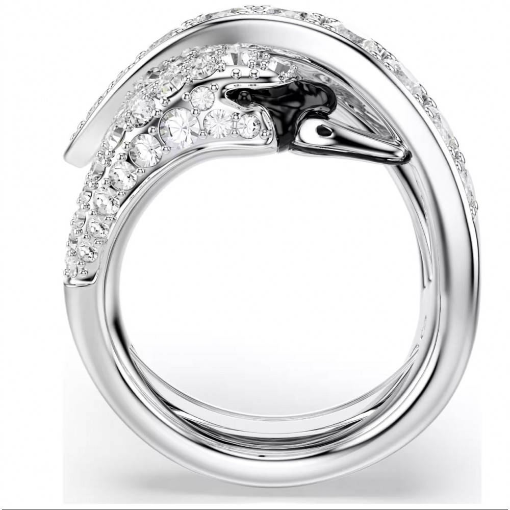 SWAROVSKI Δαχτυλίδι Coctail Vienna Μίξη κοπών, Κύκνος, Λευκό, Επιμετάλλωση ροδίου 5762206