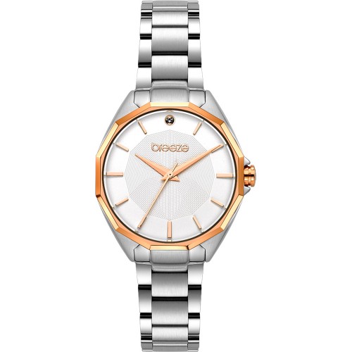 BREEZE Hermosa Crystal Silver Stainless Steel Bracelet 612151.1