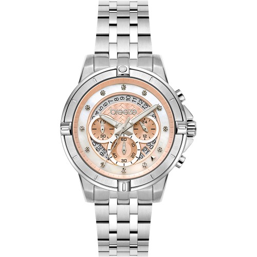 BREEZE Divinia Crystals Silver Stainless Steel Chronograph 612311.4 BREEZE Divinia Crystals Silver Stainless Steel Chronograph 612311.4