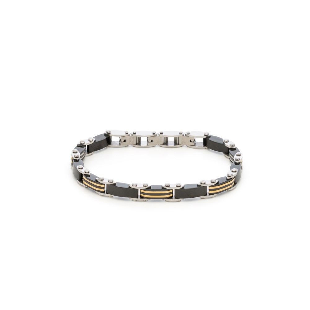 VISETTI Ανδρικό Ατσάλινο Βραχιόλι Τρι΄ών Τόνων 61C-BR407SBG
