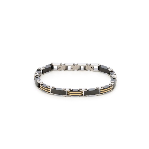 VISETTI Ανδρικό Ατσάλινο Βραχιόλι Τρι΄ών Τόνων 61C-BR407SBG
