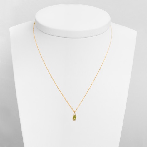 14K Xρυσό Κολιέ Με Διαμάντια και Περίδοτο 6351PER