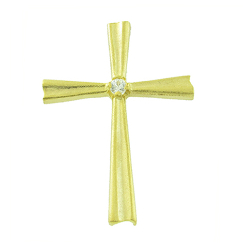 18K Χρυσός Σταυρός με Ζιργκόν 6756GL