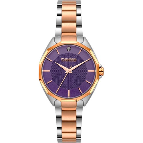 BREEZE Hermosa Crystal Two Tone Stainless Steel Bracelet 712151.5 BREEZE Hermosa Crystal Two Tone Stainless Steel Bracelet 712151.5