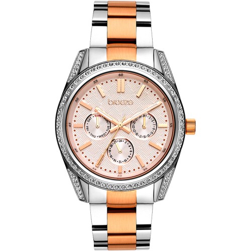 BREEZE Floris Crystals Two Tone Stainless Steel Bracelet 712201.4