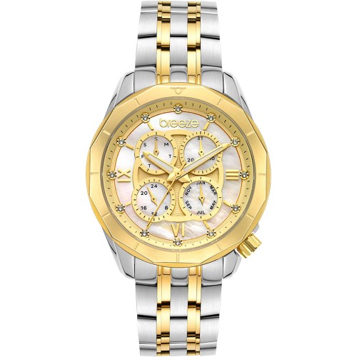 BREEZE Symmetria Swarovski Two Tone Stainless Steel Bracelet 712261.2