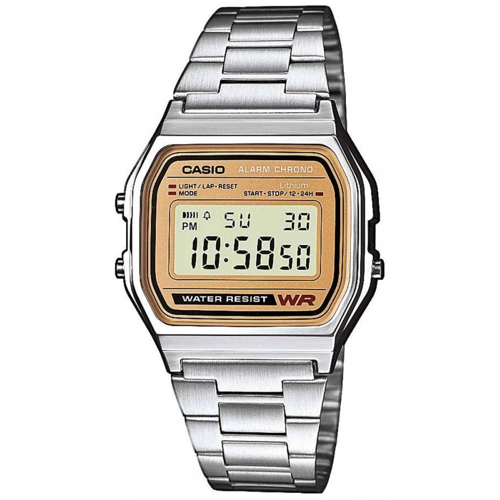 CASIO Collection Με Μπρασελέ από Ανοξείδωτο Ατσάλι A158WEA-9EF