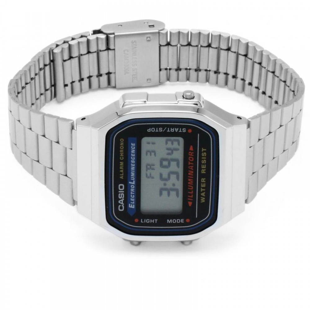 Casio Classic Χρονογράφος με Μπρασελέ Από Ανοξείδωτο Ατσάλι A-168WA-1YES