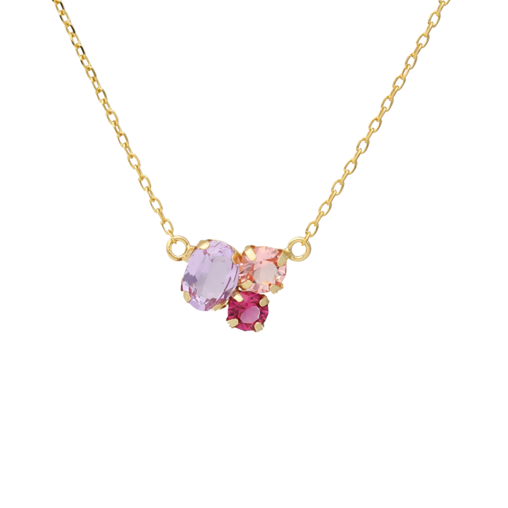 Victoria Cruz "Genesis" Collection Επιχρυσωμένο Κολιέ από Ασήμι 925 με Swarovski σε Ροζ αποχρώσεις A4204-31DG Victoria Cruz "Genesis" Collection Επιχρυσωμένο Κολιέ από Ασήμι 925 με Swarovski σε Ροζ αποχρώσεις A4204-31DG