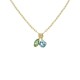 Victoria Cruz “Botanic” Collection Κολιέ Κοντό, Επιχρυσωμένο Ασήμι 925 με Swarovski A4464-10DG