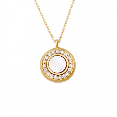 14K Χρυσό Κολιέ με Ζιργκόν AX2593