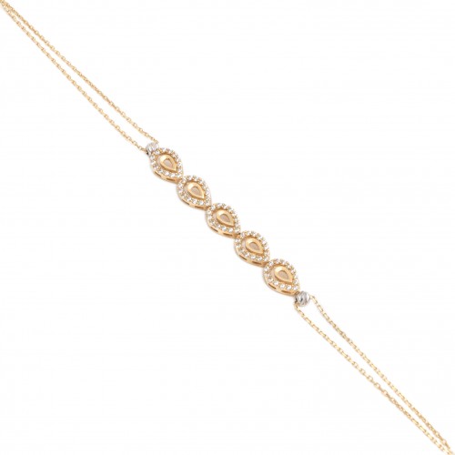 14K Χρυσό Βραχιόλι με Ζιργκόν B321F40