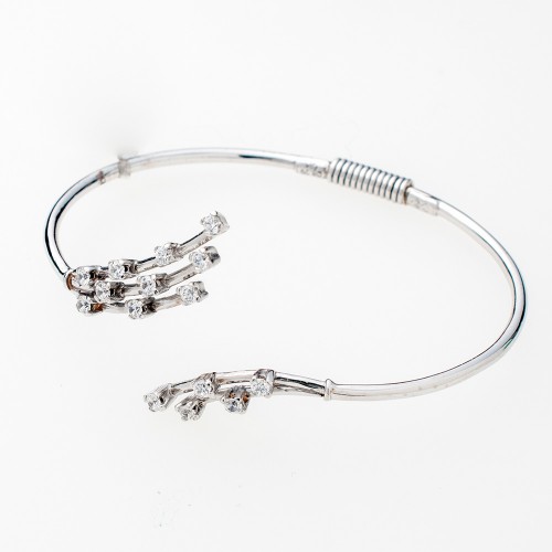 14Κ Λευκόχρυσο Βραχιόλι με Ζιργκόν B828LZ