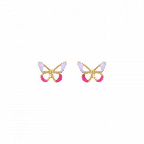 14K Χρυσά Σκουλαρίκια Παιδικά "Πεταλούδα" BJ1466