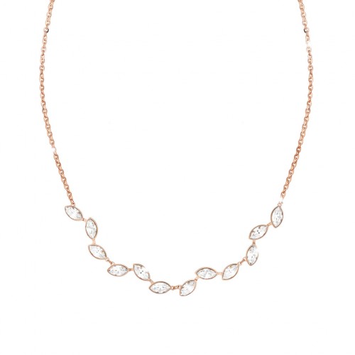 REBECCA Lumiere Necklace Silver PlatedRose Gold Color BLMKRR06