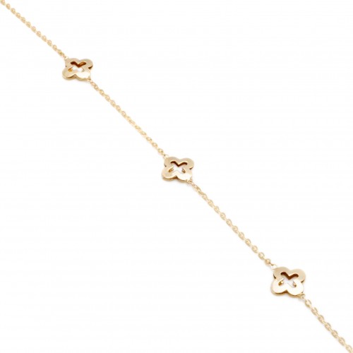 14K Χρυσό Βραχιόλι με Τρεις Σταυρούς BR00280