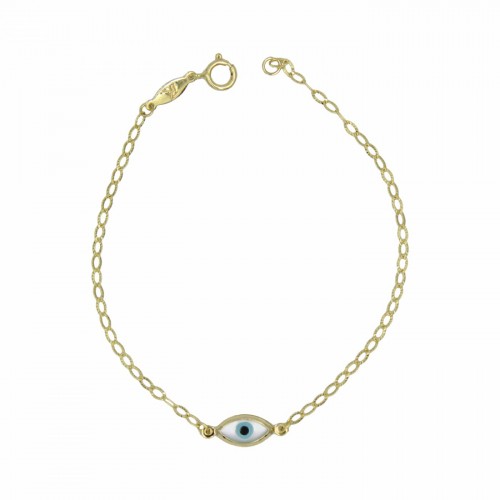9K Χρυσό Bραχιόλι με Ματάκι BP184BJS