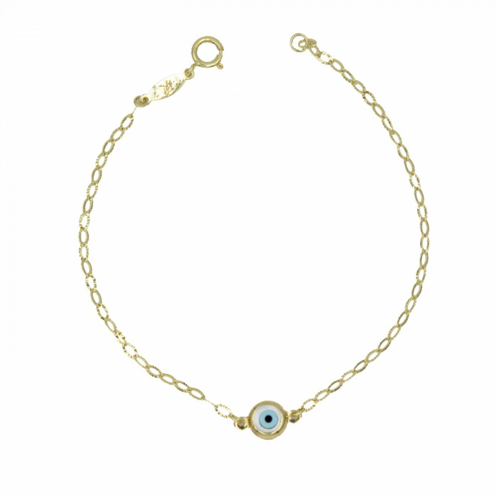 9K Χρυσό Bραχιόλι με Ματάκι BP185BJ