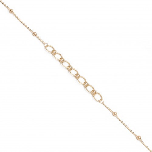 14K Χρυσό Βραχιόλι με χρυσούς Κρίκους BPI0109