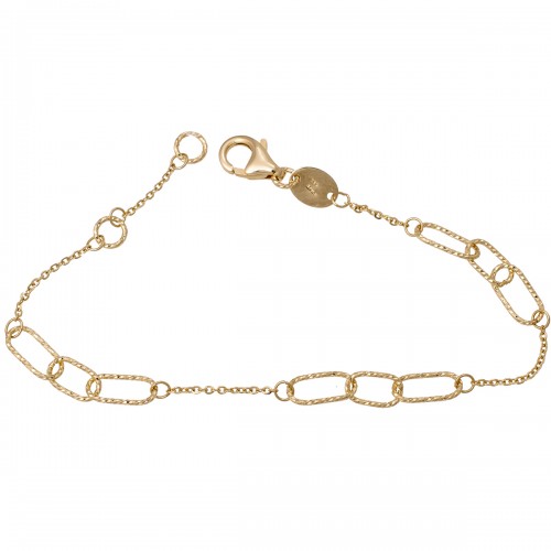 14K Χρυσό Bραχιόλι με Κρίκους BR10050
