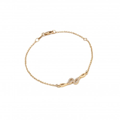 14K Χρυσό Βραχιόλι με Ζιργκόν BR155AL