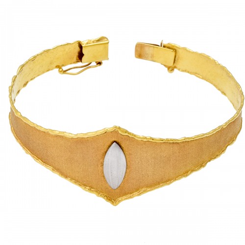 14K Χρυσό Χειροποίητο Δίχρωμο Βραχιόλι BR1866