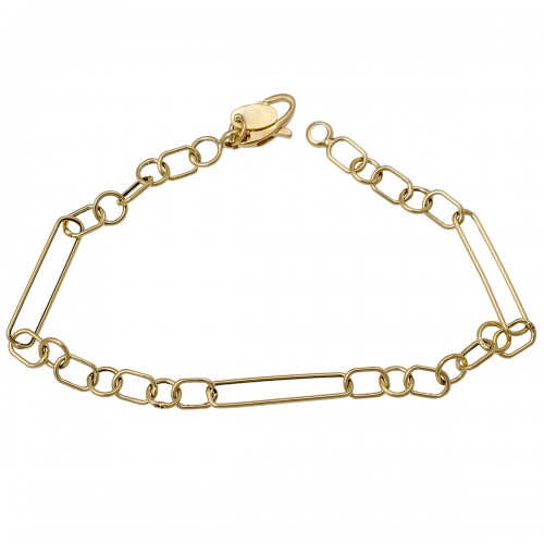 14K Χρυσό Bραχιόλι με Κρίκους BR207-0