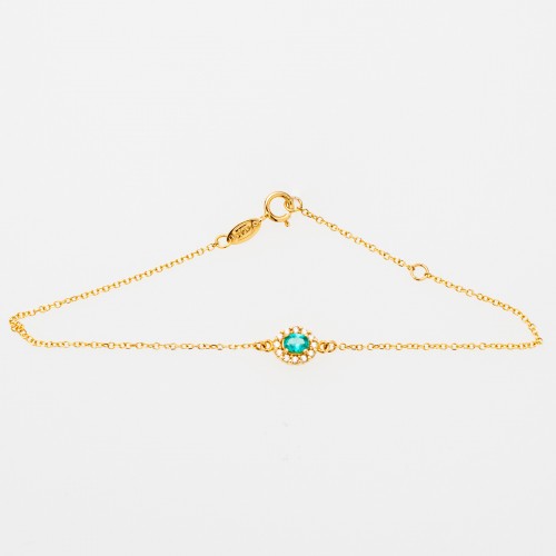 14K Χρυσό Βραχιόλι με Ζιργκόν BR360AL1