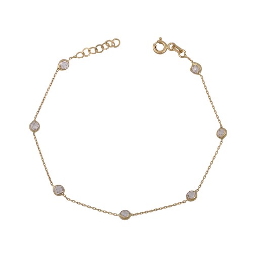 14K Χρυσό Βραχιόλι με Ζιργκόν BR4331