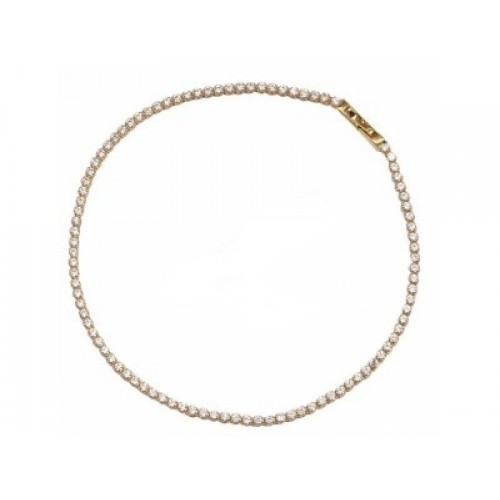 14K Χρυσό Bραχιόλι Ριβιέρα με Λευκά Ζιργκόν BR5126VR