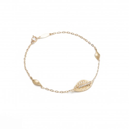 14K Χρυσό Βραχιόλι με Ζιργκόν BR51801