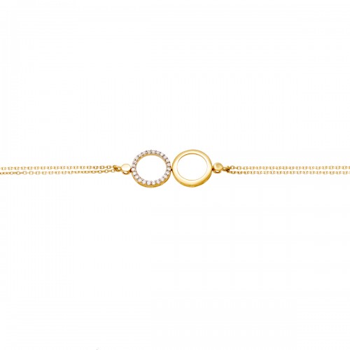 14K Χρυσό Bραχιόλι με Ζιργκόν BR58701