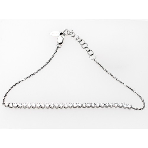 14K Λευκόχρυσο Βραχιόλι με Ζιργκόν BR779