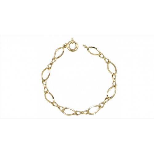 14K Χρυσό Βραχιόλι με Κρίκους BR9111